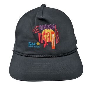 Outrageous Instants Idaho Lottery Snapback Hat Black OSFA Rope YoungAn Hat